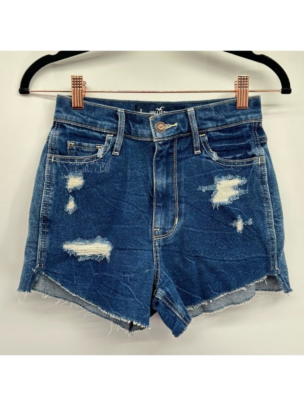 Hollister NWT Ultra High-Rise Short Short Vintage Stretch Jean Shorts Size 24
